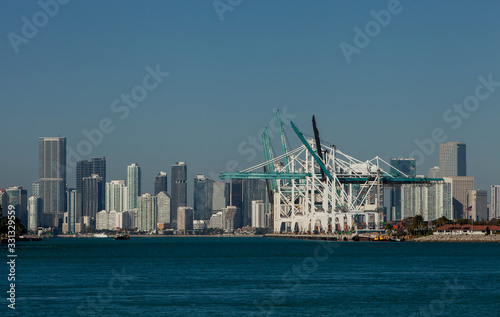 Miami Skyline and Port of Miami.