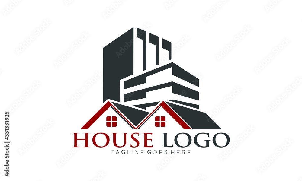 House and building simple vector logo