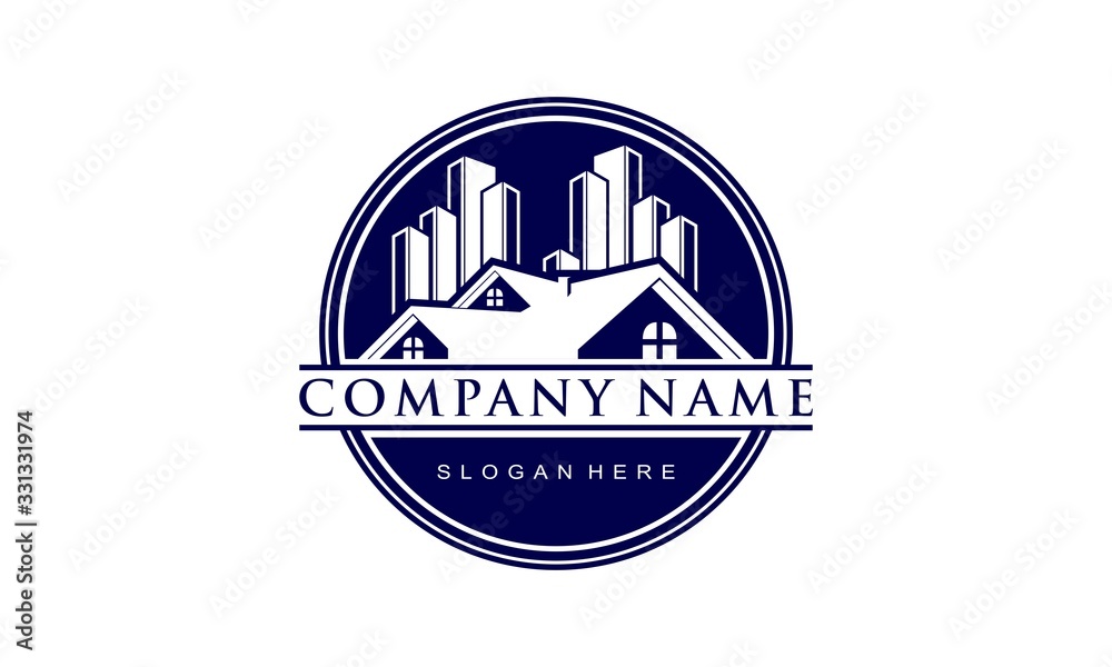 House property brand simple vector logo