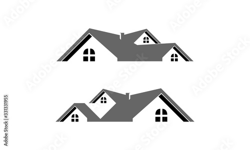 House property set simple vector logo