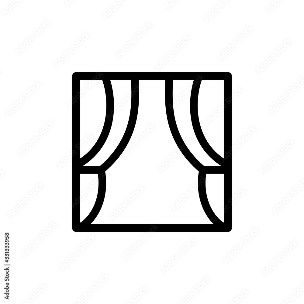 Vector illustration, curtain icon design