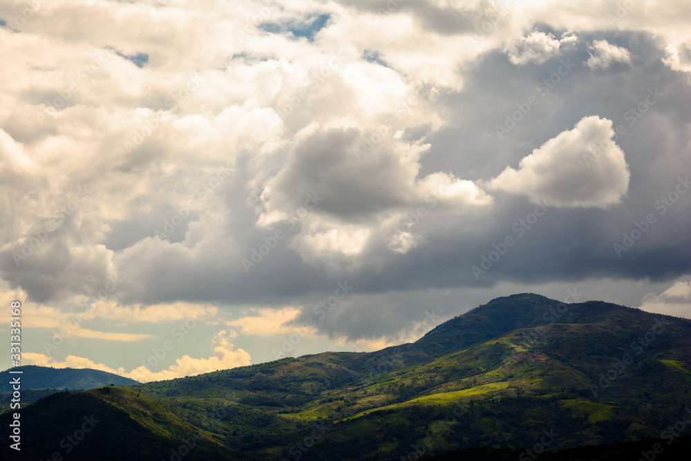 clouds over the mountains