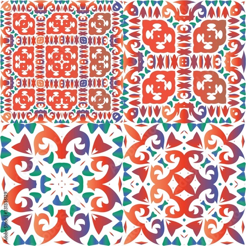 The traditional ornate motive in ceramic tile.