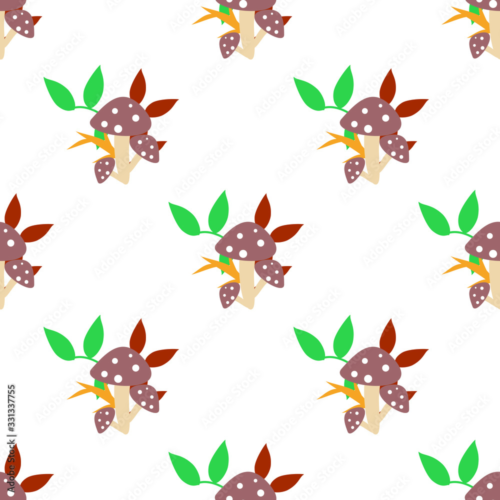 mushroom illustration seamless pattern mushroom illustration seamless pattern