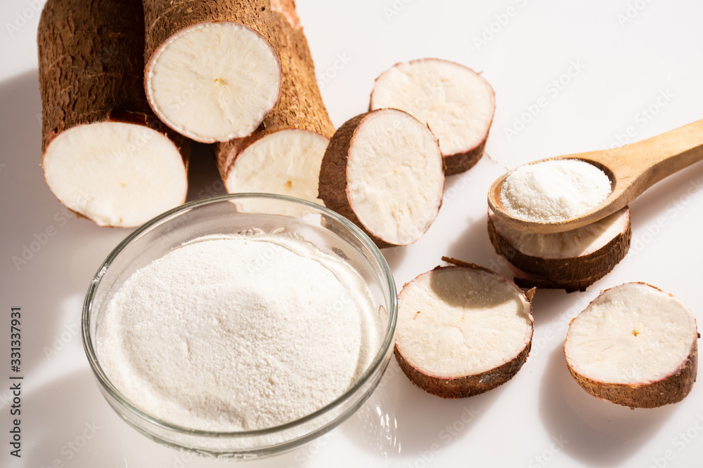 Cassava isolated on a white background Cassava isolated on a white background