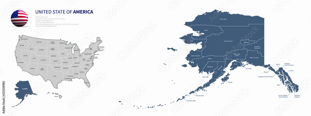 Alaska Map United States Map Individual Map Series Of US States Us 1000 F 331338980 KnccW6p6JGbPsChmRw0IHVu8iwQDcbpn