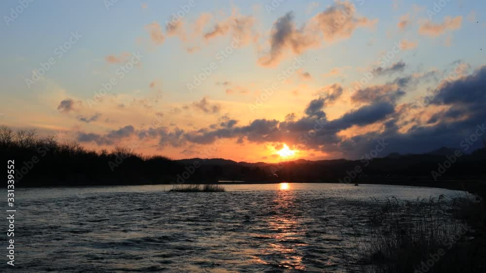 美しい夕焼け空 自然風景 背景素材 美しい夕焼け空 自然風景 背景素材