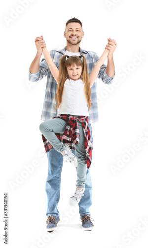 Father and his little daugh...