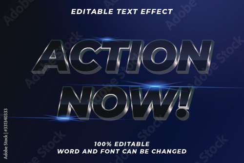 Action Movie text style effect Premium Vector