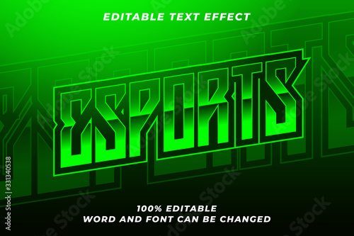 Esport text style effect Premium Vector