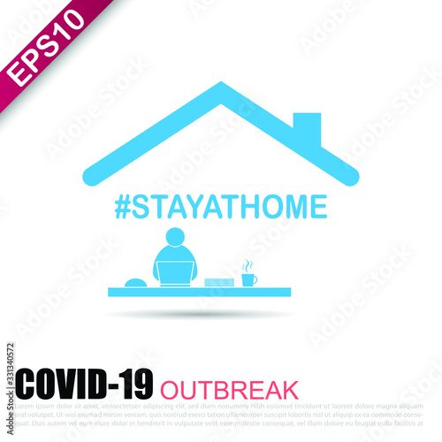 Stay at home in COVID-19 virus outbreak, social distancing company allow employee work at home to prevent virus infection