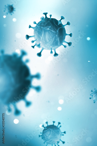 Epidemie 2019-nCoV. Neuartiges Coronavirus (2019-nCoV).  Virus Covid 19-NCP. nCoV wird ein einzelsträngiges RNA-Virus bezeichnet.