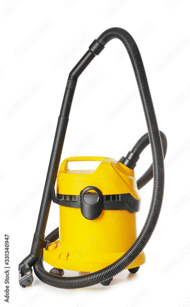 Modern vacuum cleaner on white background