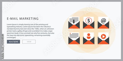 Email marketing concept vector