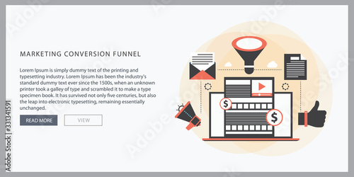 Conversion Optimization Concept flat Design
