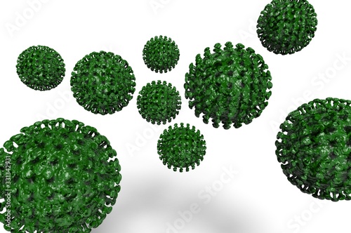 Corona virus 3d render illustration.