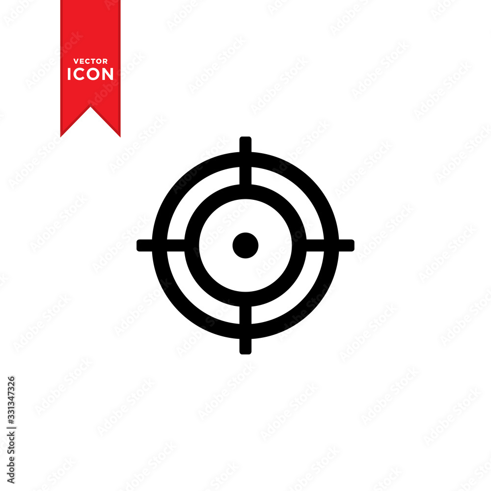 Target icon vector. Trendy design style on white background. Target icon vector. Trendy design style on white background.