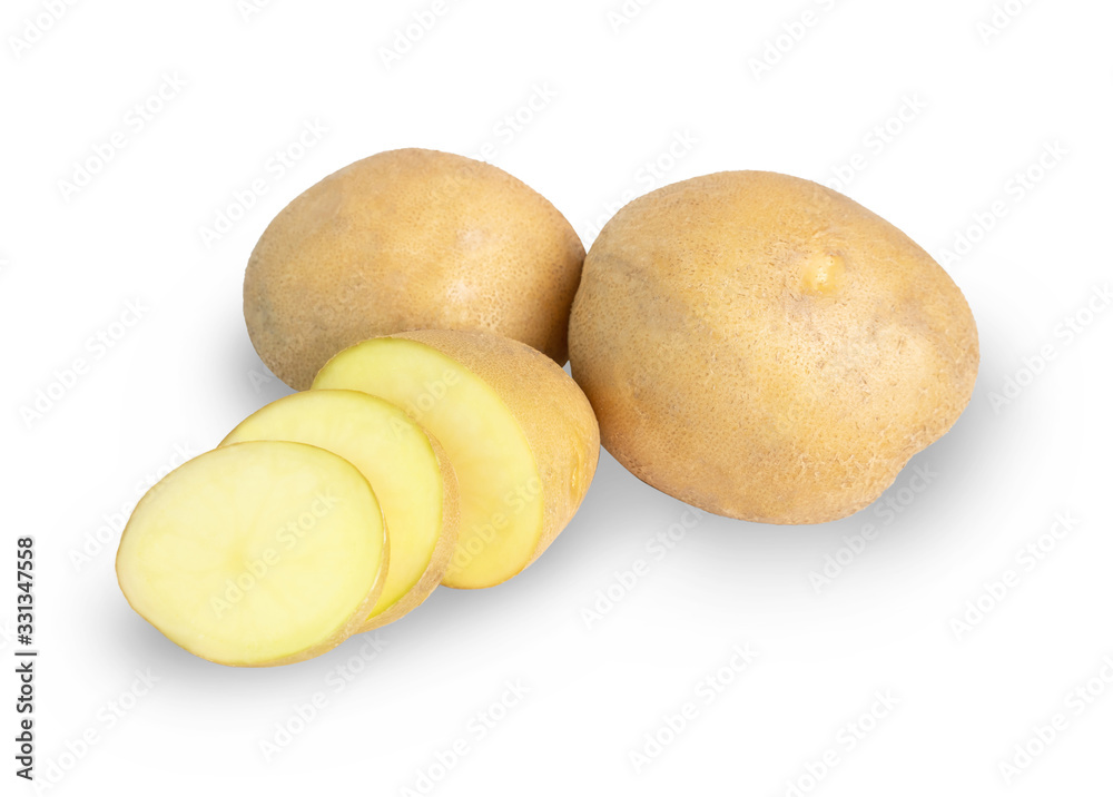 Potatoes isolated on white background Potatoes isolated on white background