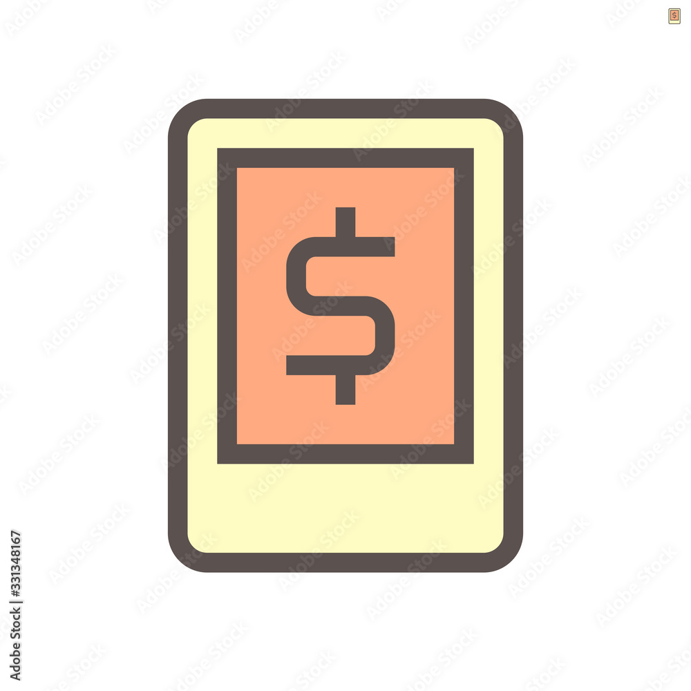 Mobil banking vector icon design for financial graphic design element. Mobil banking vector icon design for financial graphic design element.
