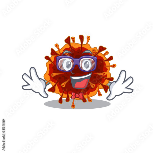 Super Funny Geek delta coronavirus cartoon character design