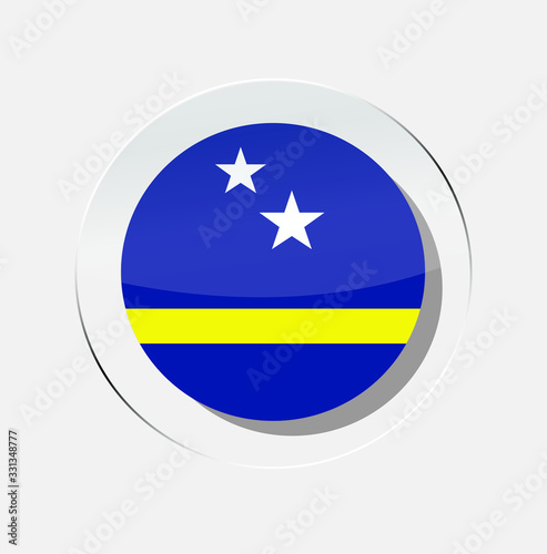 curacao country flag circle icon with a white background