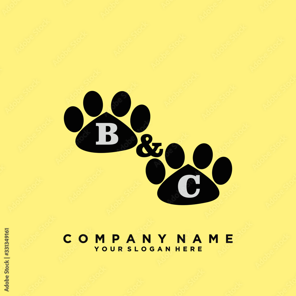 Initial Letter BC Logo With circle Template Vector Initial Letter BC Logo With circle Template Vector