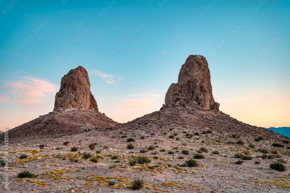 Two Pinnacles at sunrise 