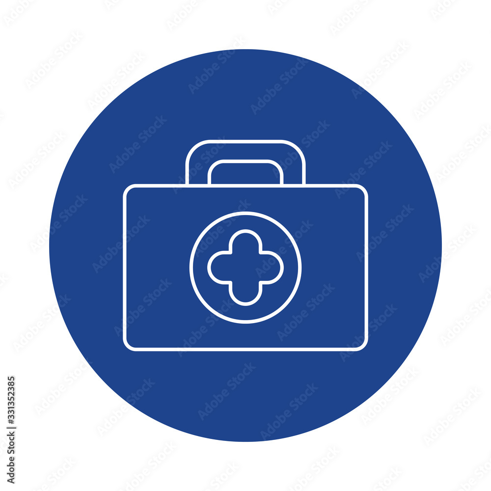 first aid kit medical, line block style icon first aid kit medical, line block style icon
