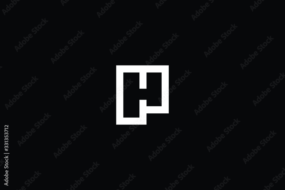 Minimal elegant monogram art logo. Outstanding professional trendy awesome artistic H CH HC PH HP initial based Alphabet icon logo. Premium Business logo White color on black background Minimal elegant monogram art logo. Outstanding professional trendy awesome artistic H CH HC PH HP initial based Alphabet icon logo. Premium Business logo White color on black background