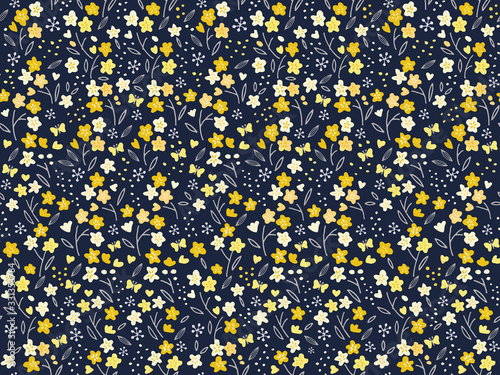 小花柄のシームレスパターン