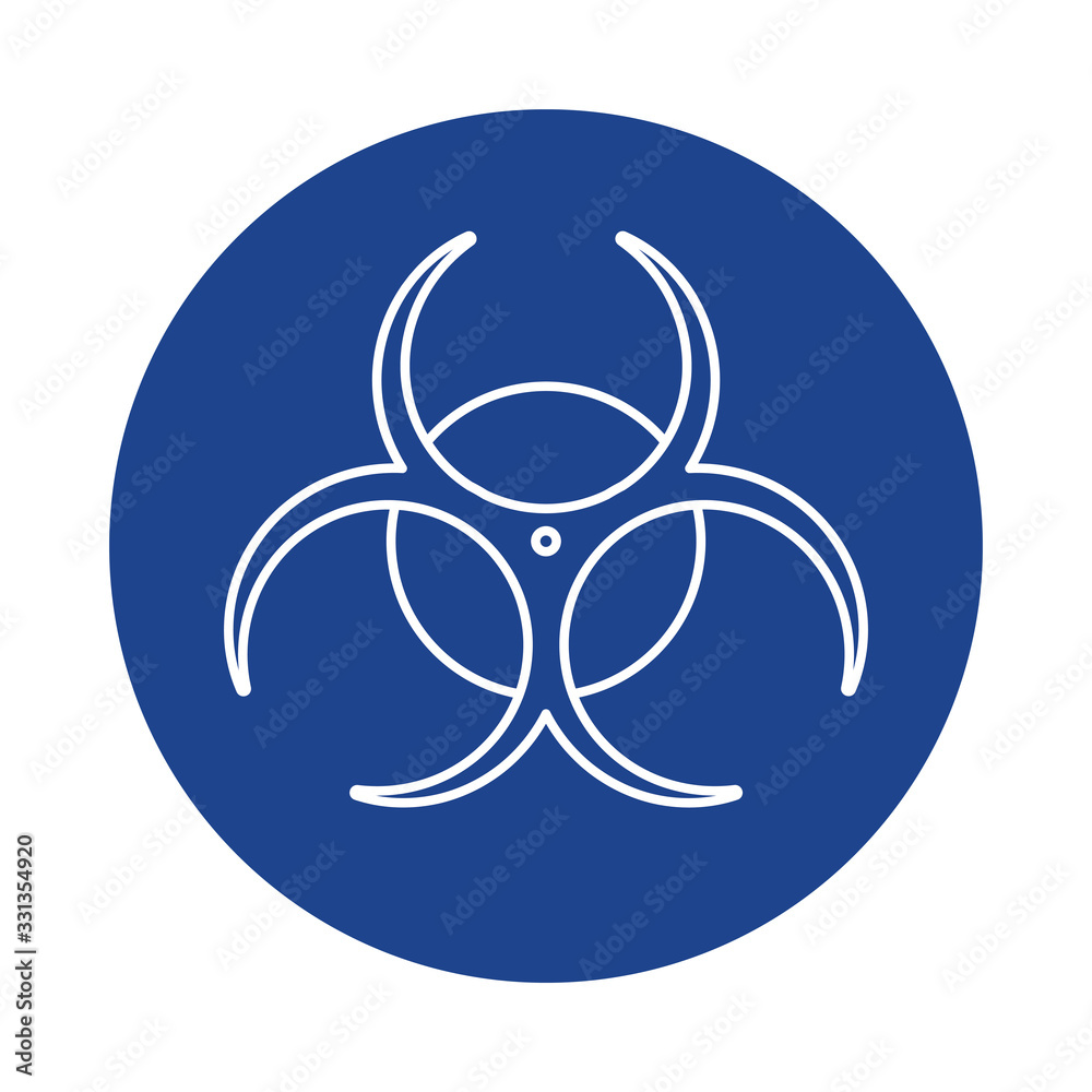 biohazard sign, line block style icon biohazard sign, line block style icon