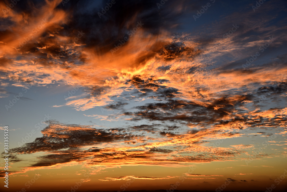 Colorful sky over the ocean during sunset. Colorful sky over the ocean during sunset.