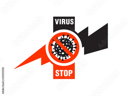Сoronavirus COVID-19 warning stop