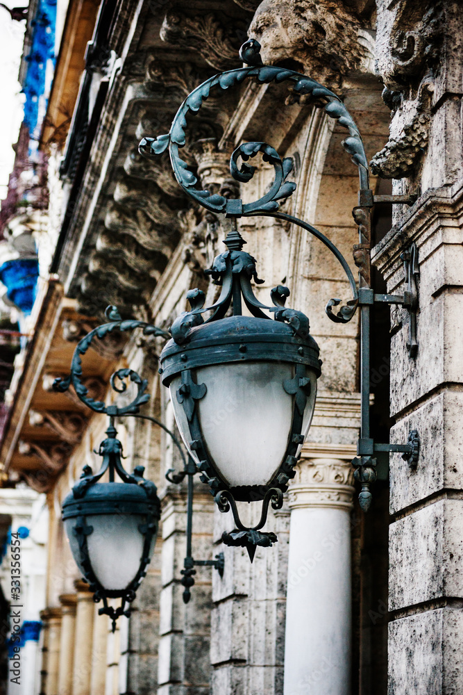old street lantern in Havana, Cuba, Central America old street lantern in Havana, Cuba, Central America