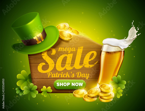 St. Patrick's day sale popup ads photo