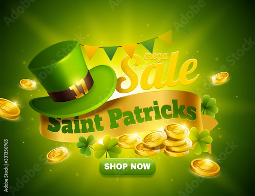 St. Patrick's day sale popup ads photo