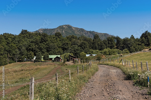farm in the Malalcahuello national reserve in the province of Araucania, Chile