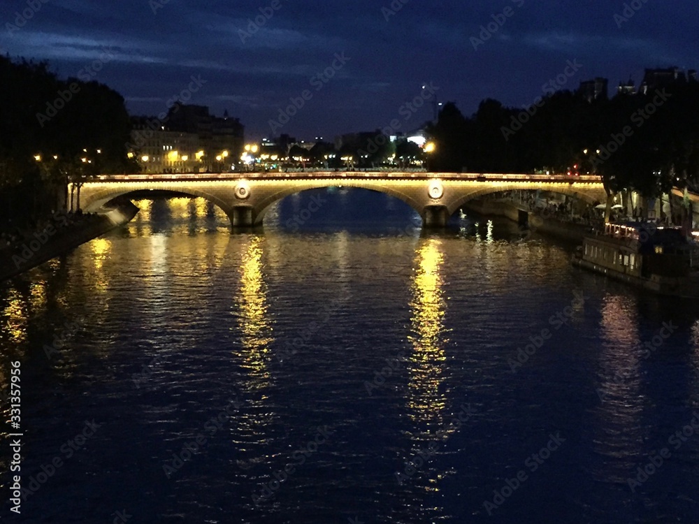 Bridge in France at Night
