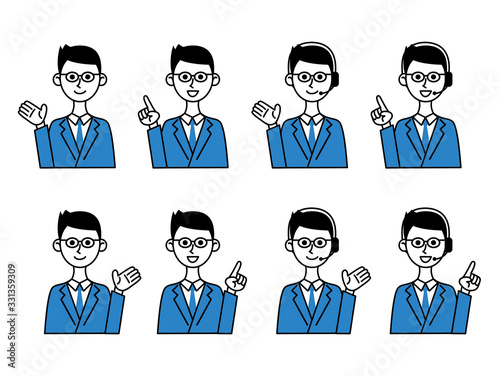 オペレーター　男性　イラスト