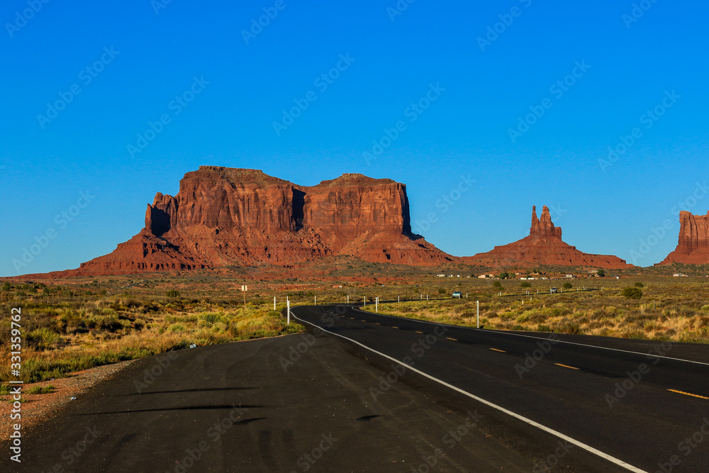 View to the Red Rocks in the Monument Valley, USA View to the Red Rocks in the Monument Valley, USA