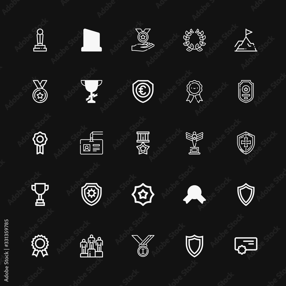 Editable 25 honor icons for web and mobile Editable 25 honor icons for web and mobile