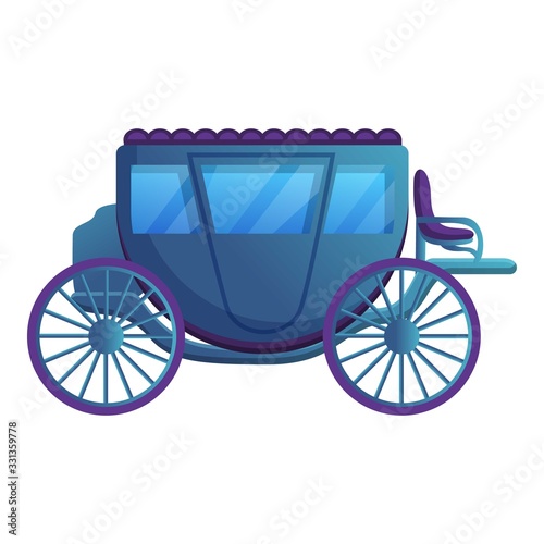 Medieval carriage icon. Cartoon of medieval carriage vector icon for web design isolated on white background