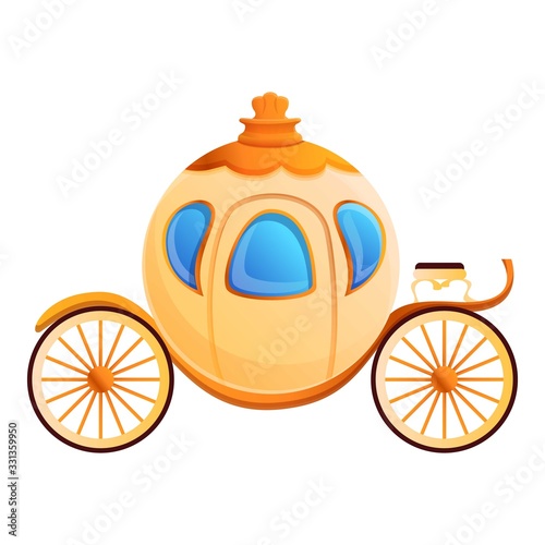 Cinderella carriage icon. Cartoon of cinderella carriage vector icon for web design isolated on white background