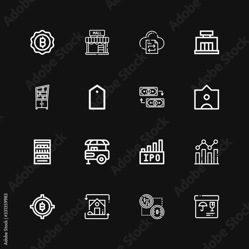 Editable 16 trade icons for web and mobile