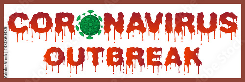 Coronavirus outbreak design. Covid-19 or 2019-nCOV pandemic is currently causing many countries to enforce lockdown to curb infection. Panoramic or banner type. 