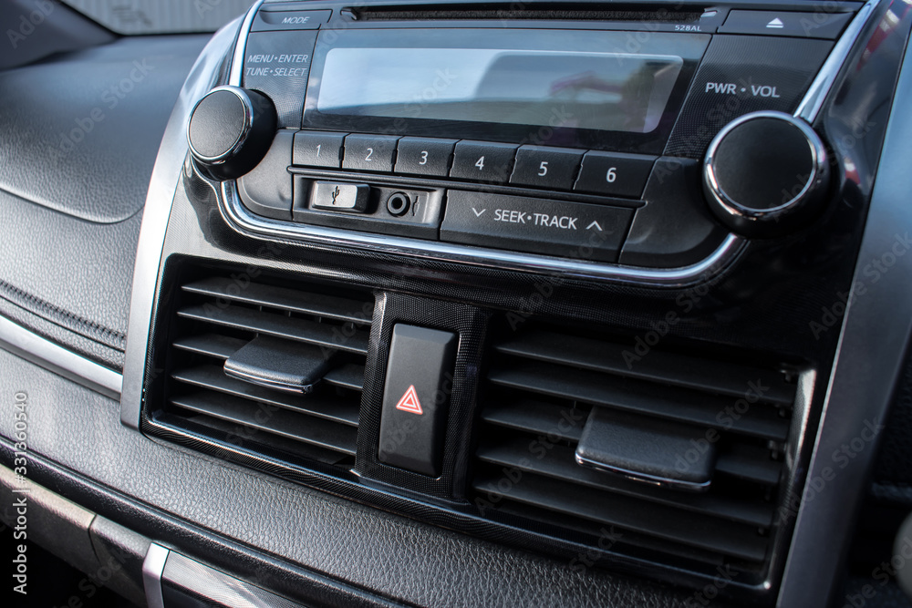 Fototapeta premium Air conditioner at the console of the car