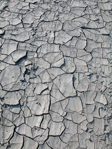 Dry soil with deep cracks. Water and climate change concept.