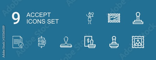 Editable 9 accept icons for web and mobile