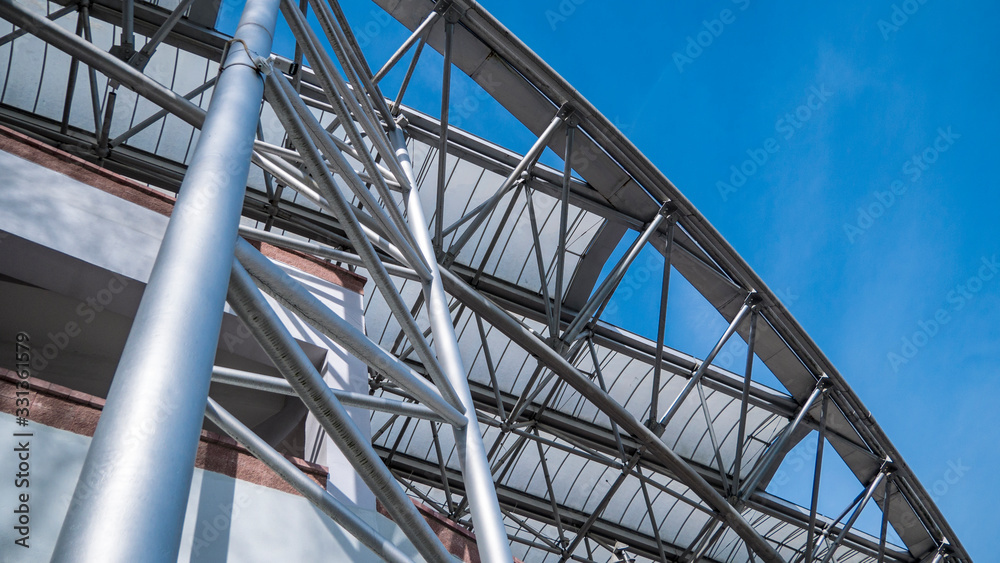 Metal space roof system made of metal with modern technique