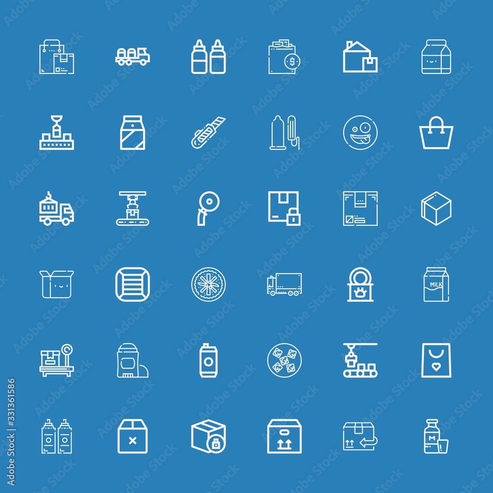 Editable 36 packaging icons for web and mobile Editable 36 packaging icons for web and mobile